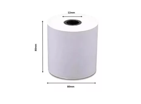 Caja X 10 Rollos Térmicos 80x80 Mm Papel Delgado 48 Grs-2