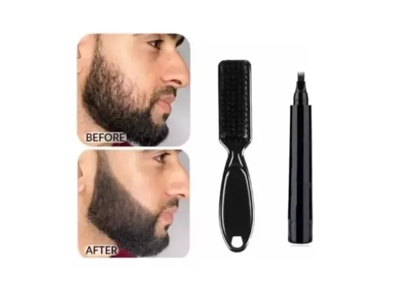 Set Lapiz Marcador Para Rellenar Barba, Lápiz Y Cepillo-0
