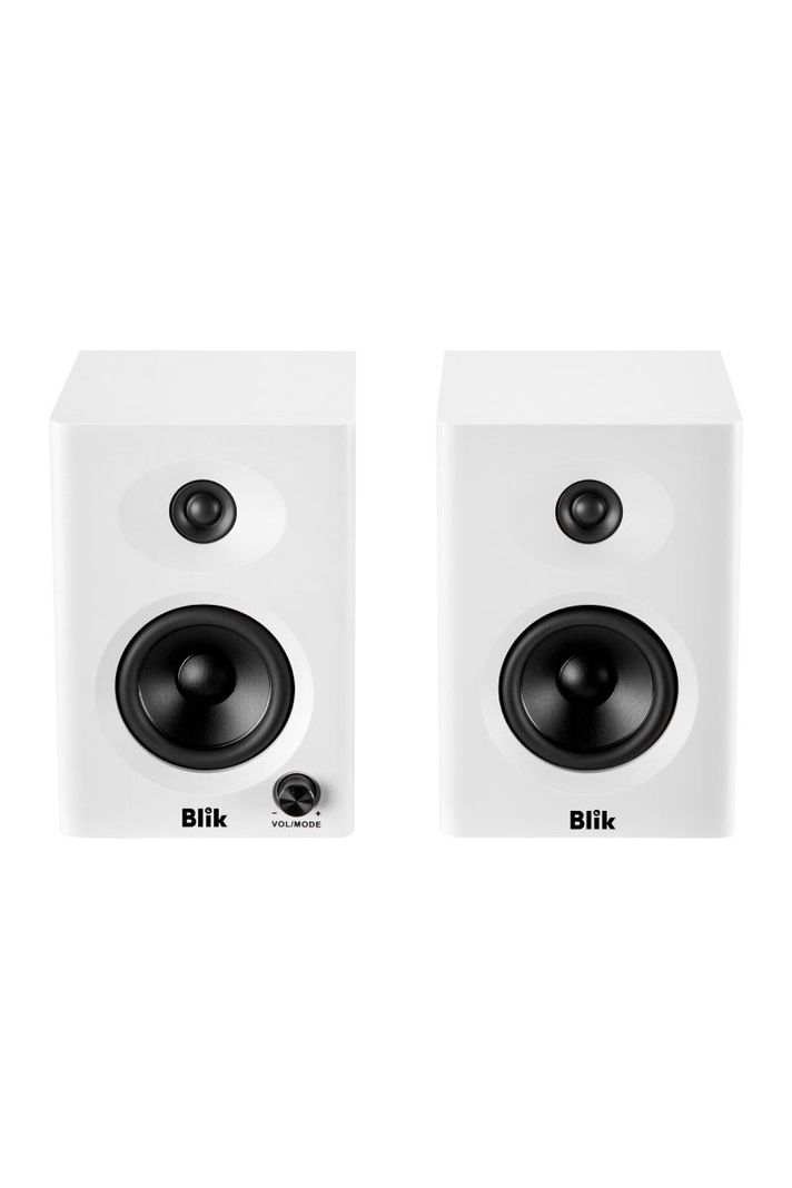 Par Parlantes Hi-Fi Bluetooth Blik Bookshelf Lite 30W RMS Blanco