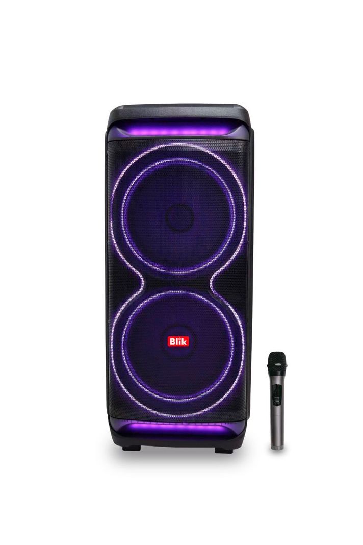 Parlante Bluetooth Karaoke Con Microfono Blik Ultrabass15 Negro
