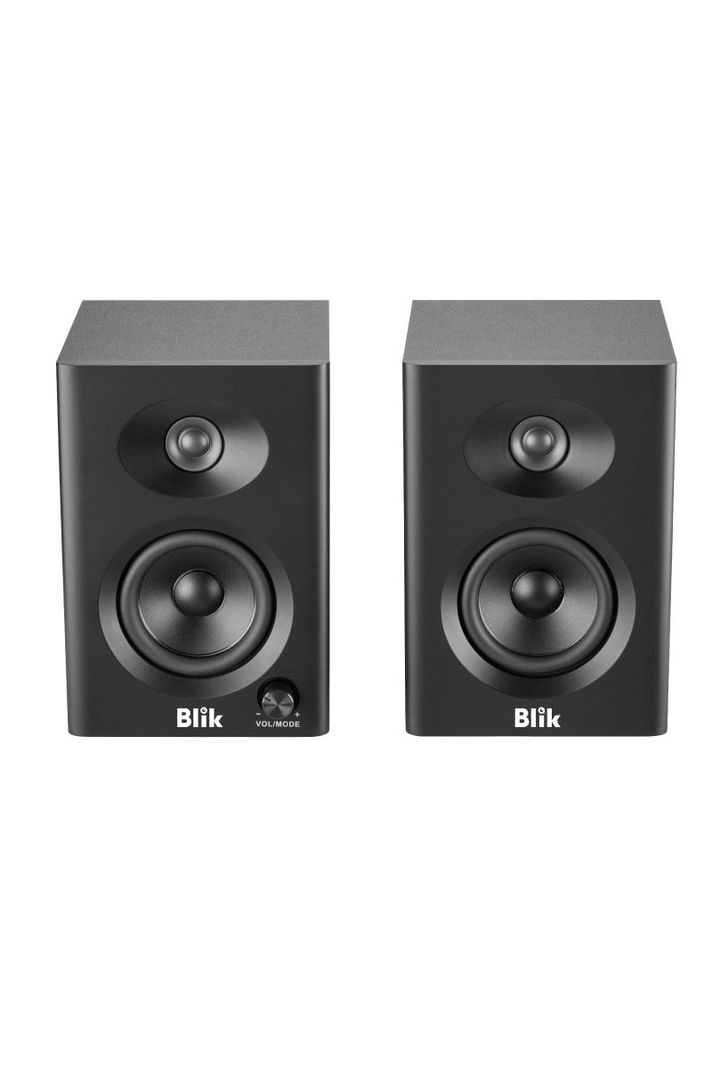 Par Parlantes Hi-Fi Bluetooth Blik Bookshelf Lite 30W RMS Negro