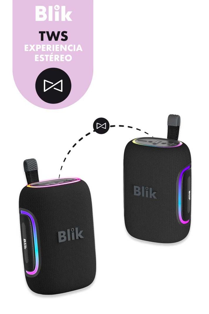 Parlante Bluetooth Portátil Bass Blik Hype-U3 negro-6