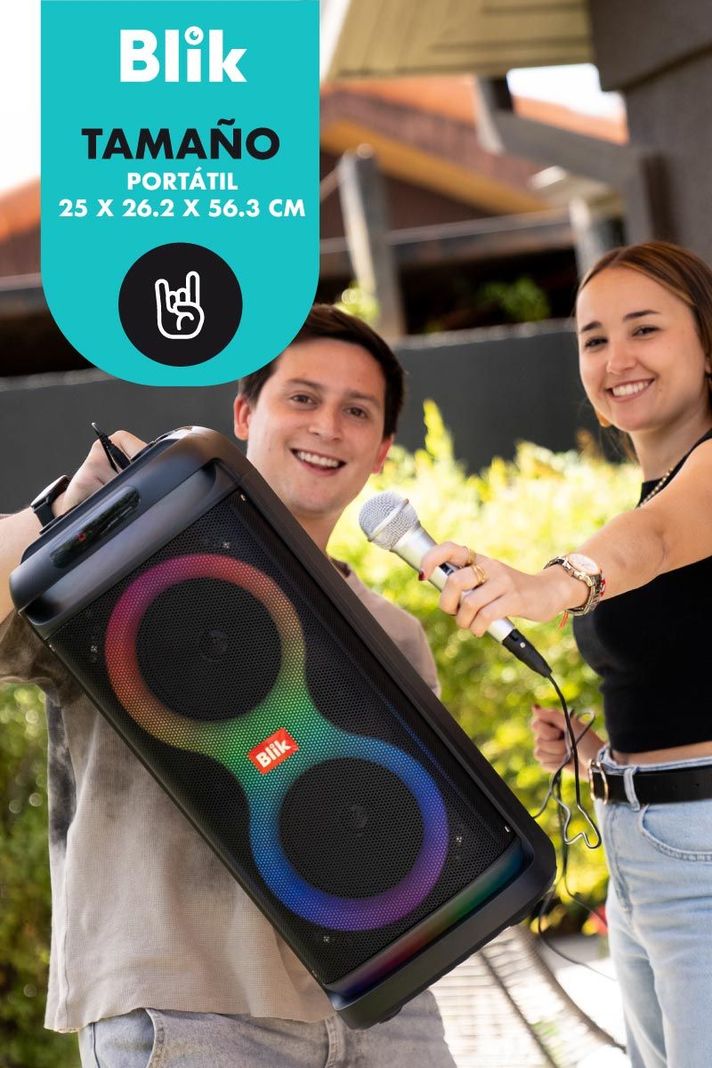 Parlante Bluetooth Karaoke Blik Lightmax6-7