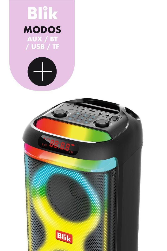 Parlante Bluetooth Karaoke Blik Lightmax6-9