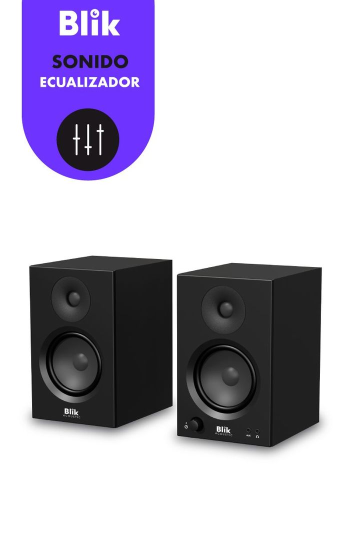 Par Parlantes HI-FI Bluetooth Blik Bookshelf One-2