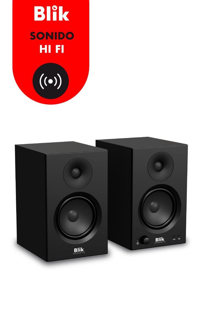 Par Parlantes HI-FI Bluetooth Blik Bookshelf One-3
