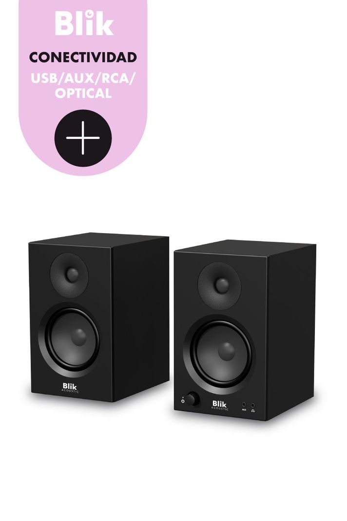Par Parlantes HI-FI Bluetooth Blik Bookshelf One-5