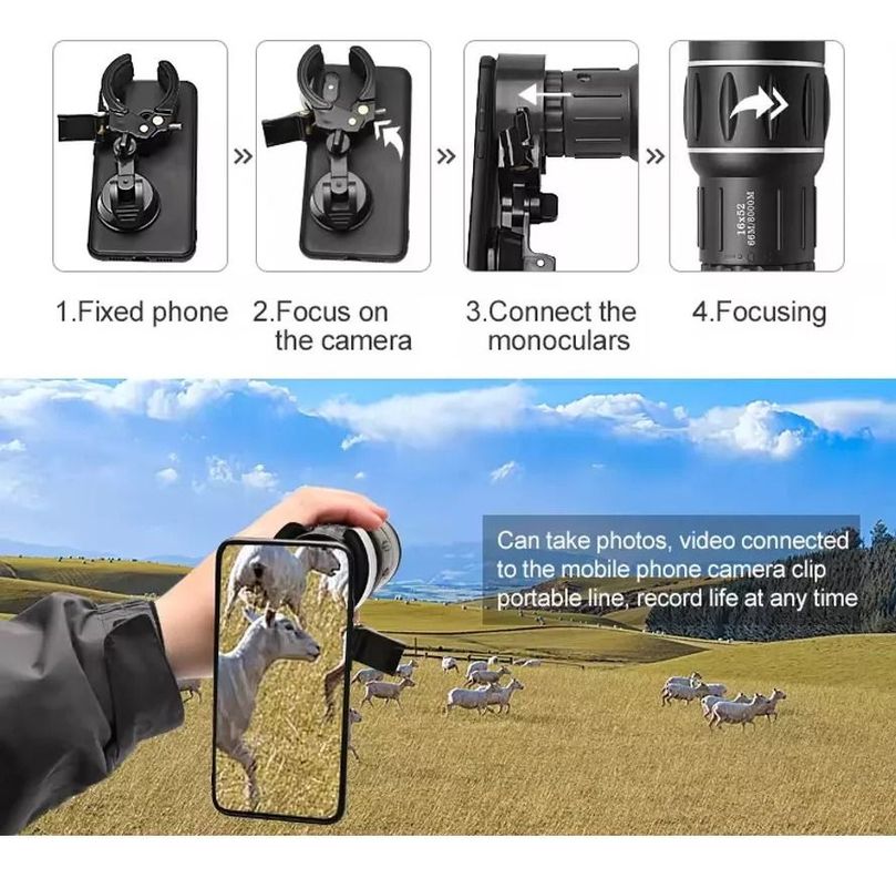 Monocular Hd Compacto Definicion Alcance Profesional Jhn-8