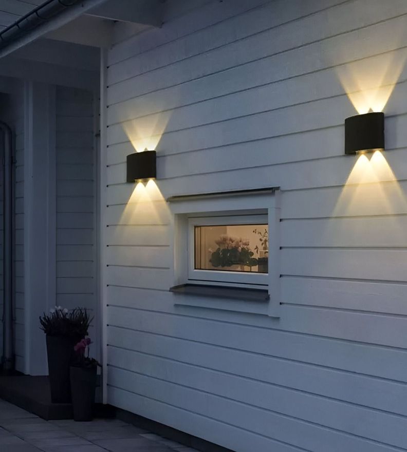 Lámpara LED Pared 4w Luces Muro Negro Decorativa Jhn-4