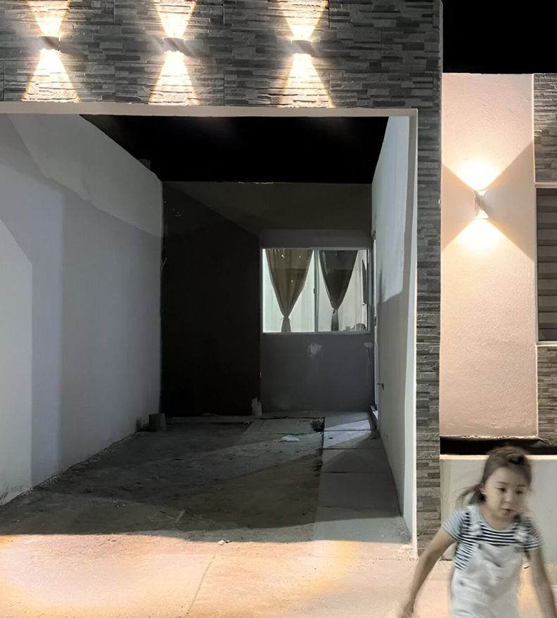 Lámpara LED Pared 4w Luces Muro Negro Decorativa Jhn-5
