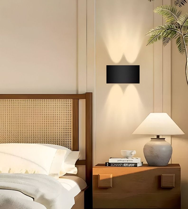 Lámpara LED Pared 4w Luces Muro Negro Decorativa Jhn-7