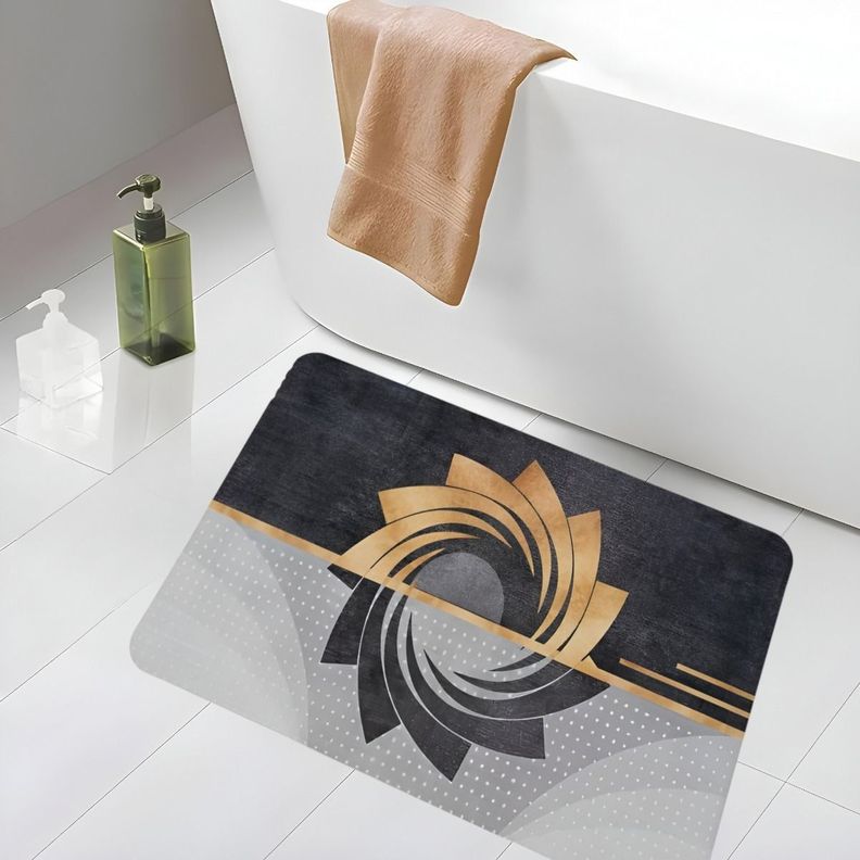 Set 2 Alfombra Baño Antideslizante Suave Absorbente Jhn-3