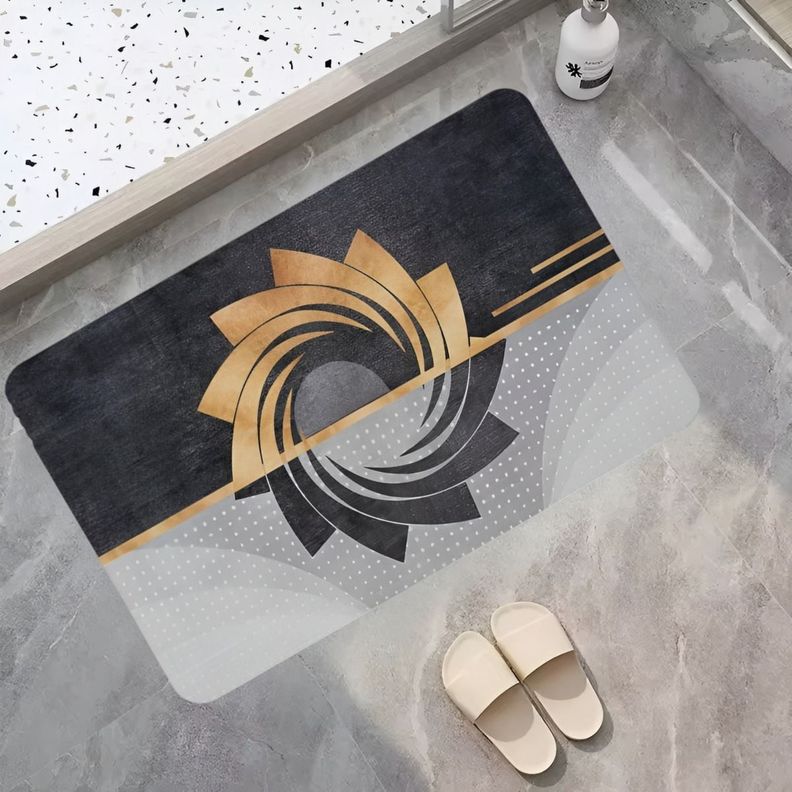 Set 2 Alfombra Baño Antideslizante Suave Absorbente Jhn-5