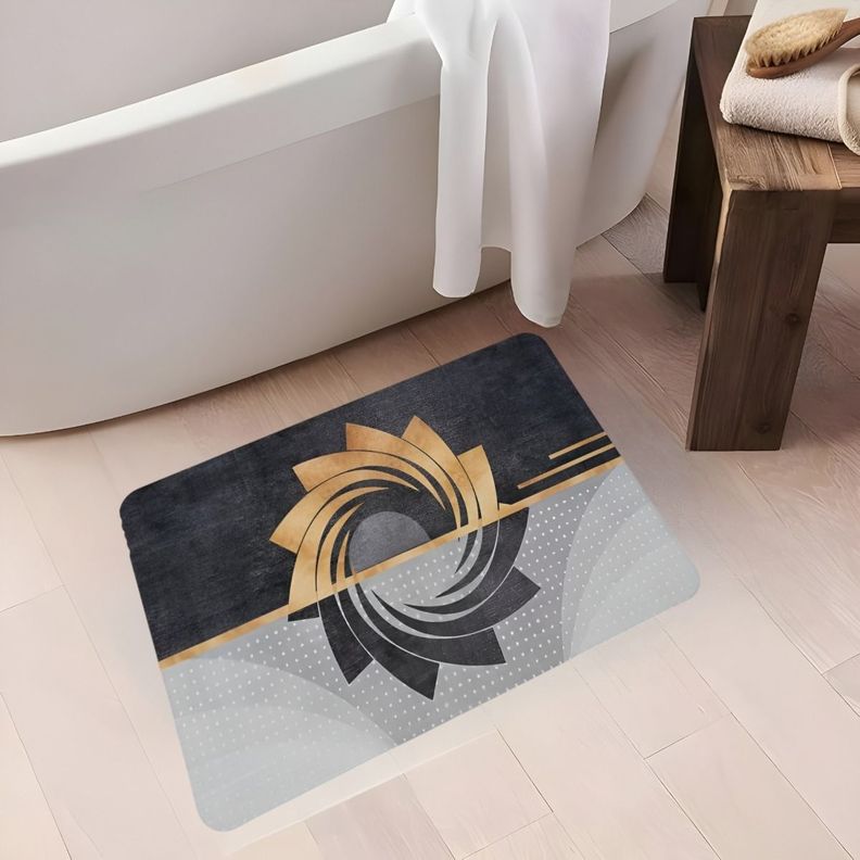 Set 2 Alfombra Baño Antideslizante Suave Absorbente Jhn-6
