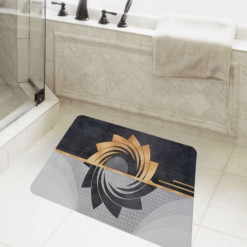 Set 2 Alfombra Baño Antideslizante Suave Absorbente Jhn-8