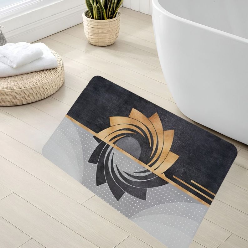 Set 2 Alfombra Baño Antideslizante Suave Absorbente Jhn-9