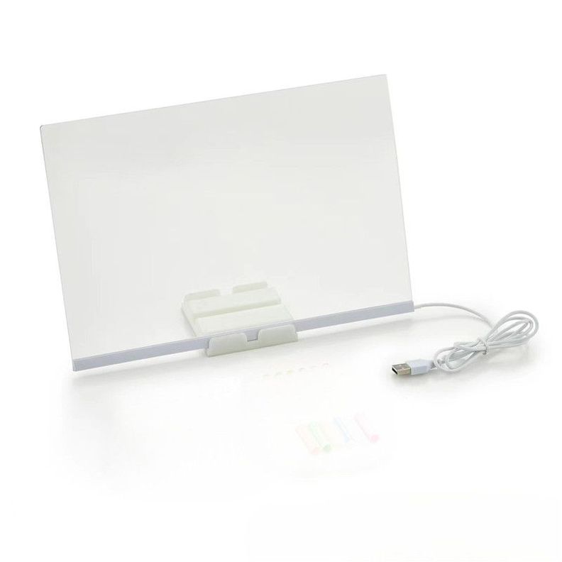 Pizarra Iluminada Led Acrilica Escritorio Tablero Lau-0