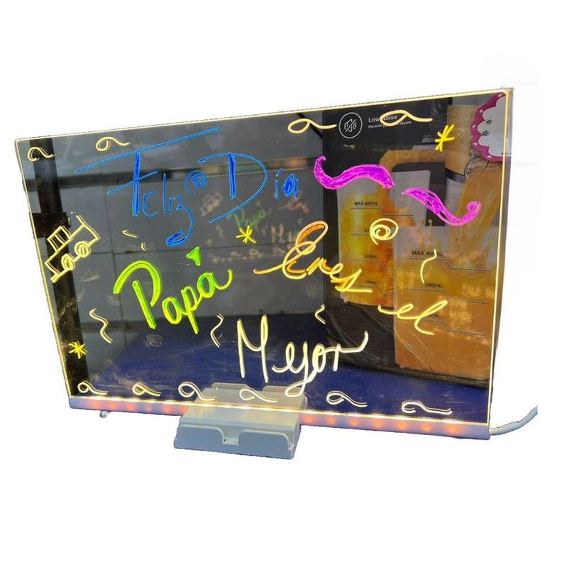 Pizarra Iluminada Led Acrilica Escritorio Tablero Lau-2
