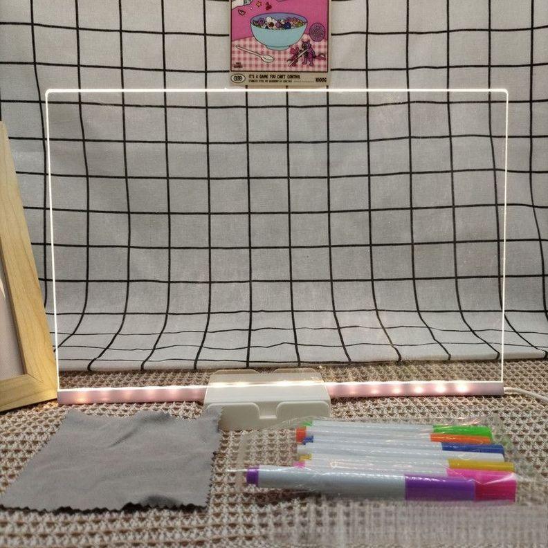 Pizarra Iluminada Led Acrilica Escritorio Tablero Lau-6