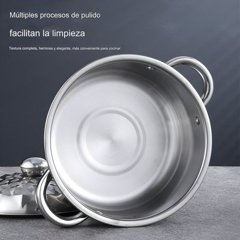 Ollas Acero Inoxidable 5 Piezas Guisar Freir Cocinar Lau-4