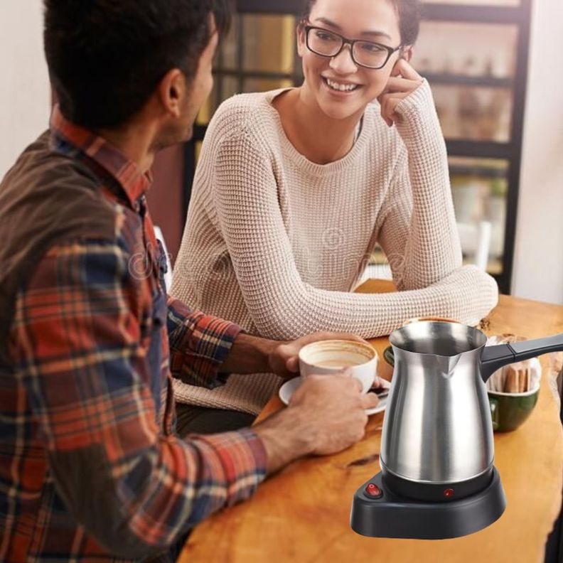 Cafetera Turca Eléctrica 600W Protección Dual Plegable Jhn-6