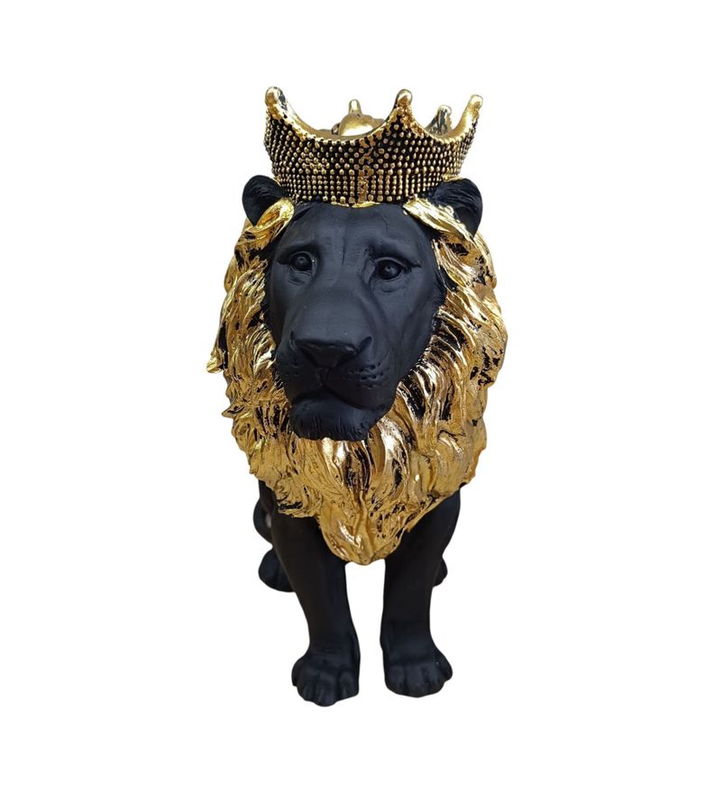 Figura Coleccionable Estatua León Sentado Decoración Jhn-1