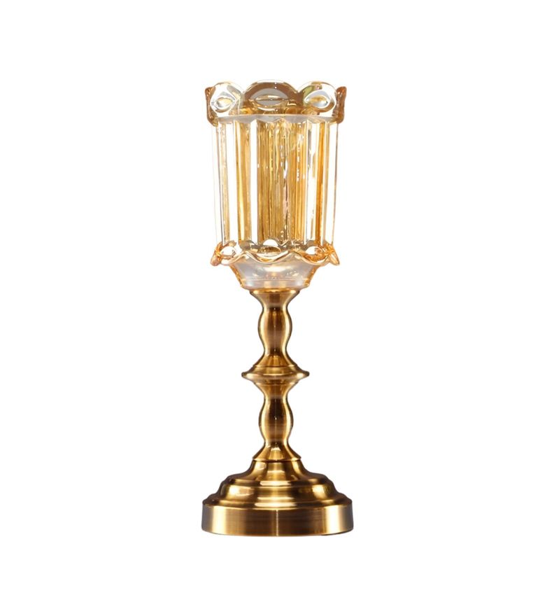 Jarrón Cristal Florero Base Adorno Decorativos 36 cm Jhn-0