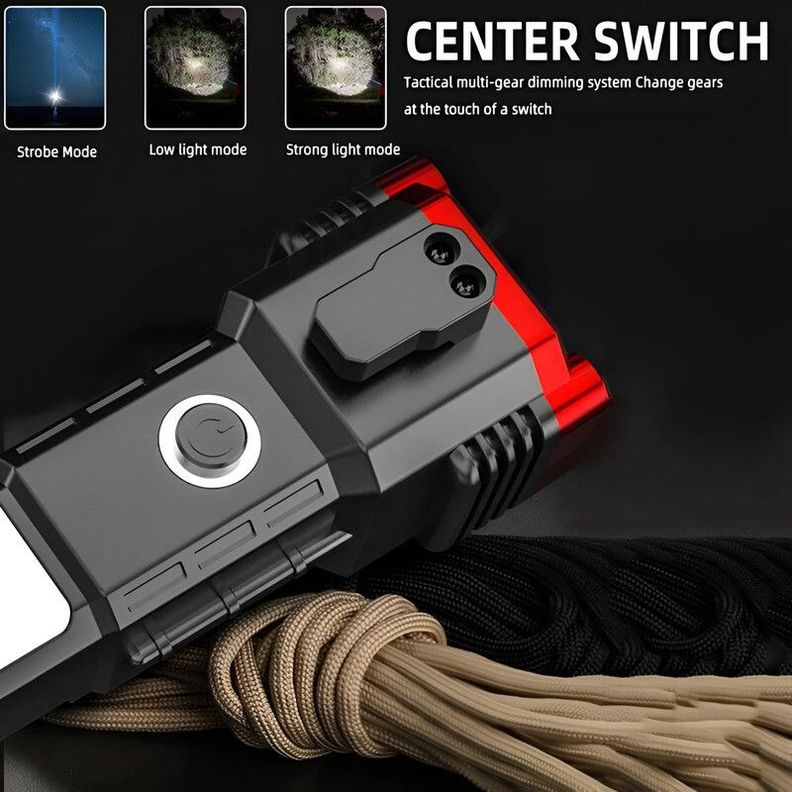 Linterna Led Tactica Recargable Multifuncional Lau-1