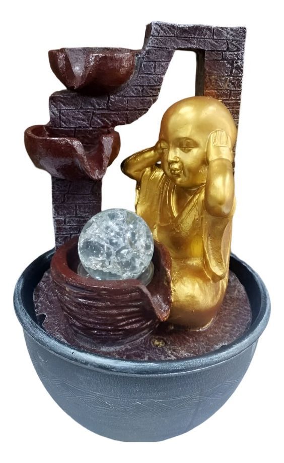 Fuente De Agua Monje Pequeño Zen Adornos Decorativa Jhn-1