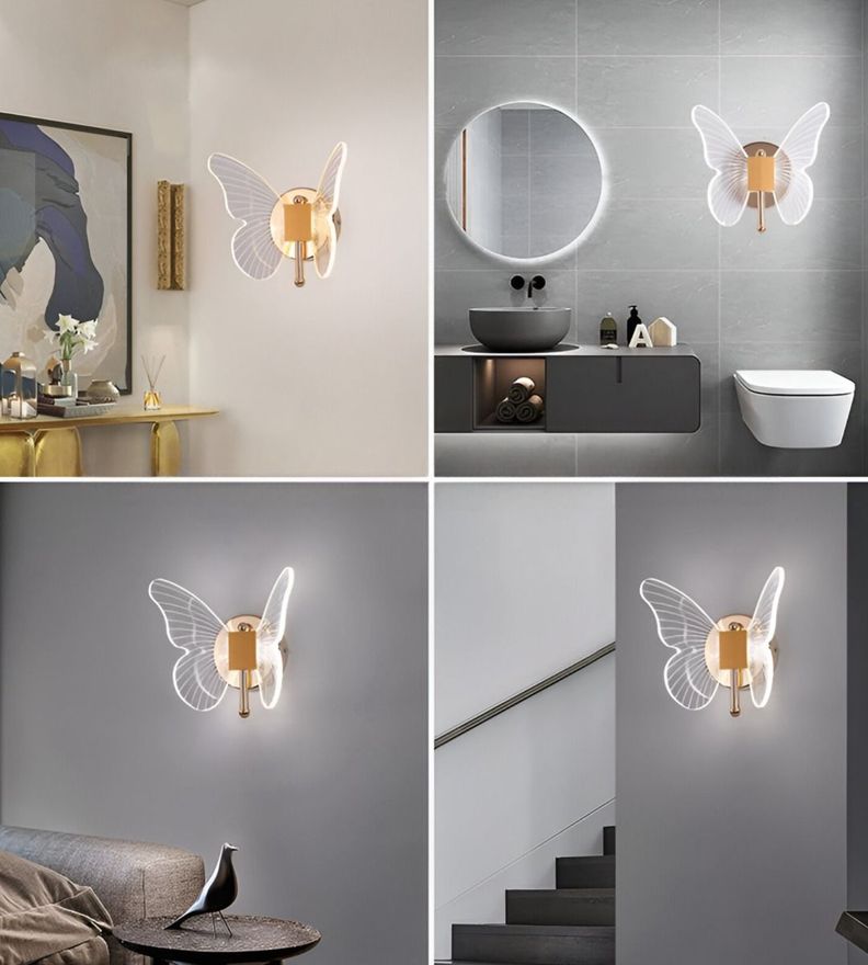 Aplique LED Pared Lámpara Decorativa Mariposa Moderna Jhn-7