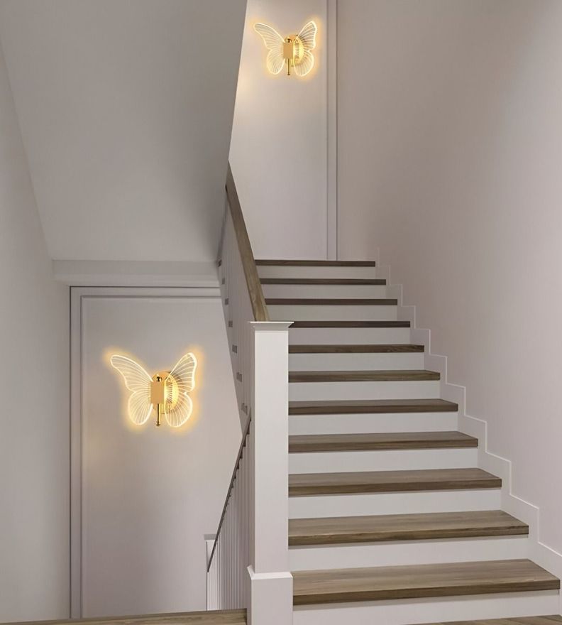 Aplique LED Pared Lámpara Decorativa Mariposa Moderna Jhn-8