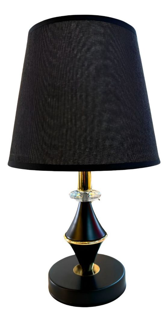 Lámparas Velador Mesa Dormitorios Moderna Negra Jhn-0