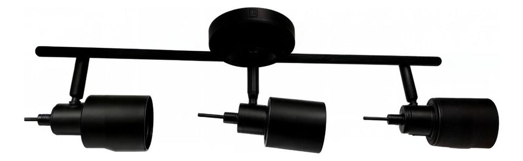 Lámpara LED 3 luces Montaje Pared Techo Negro Ajustable Jhn-0
