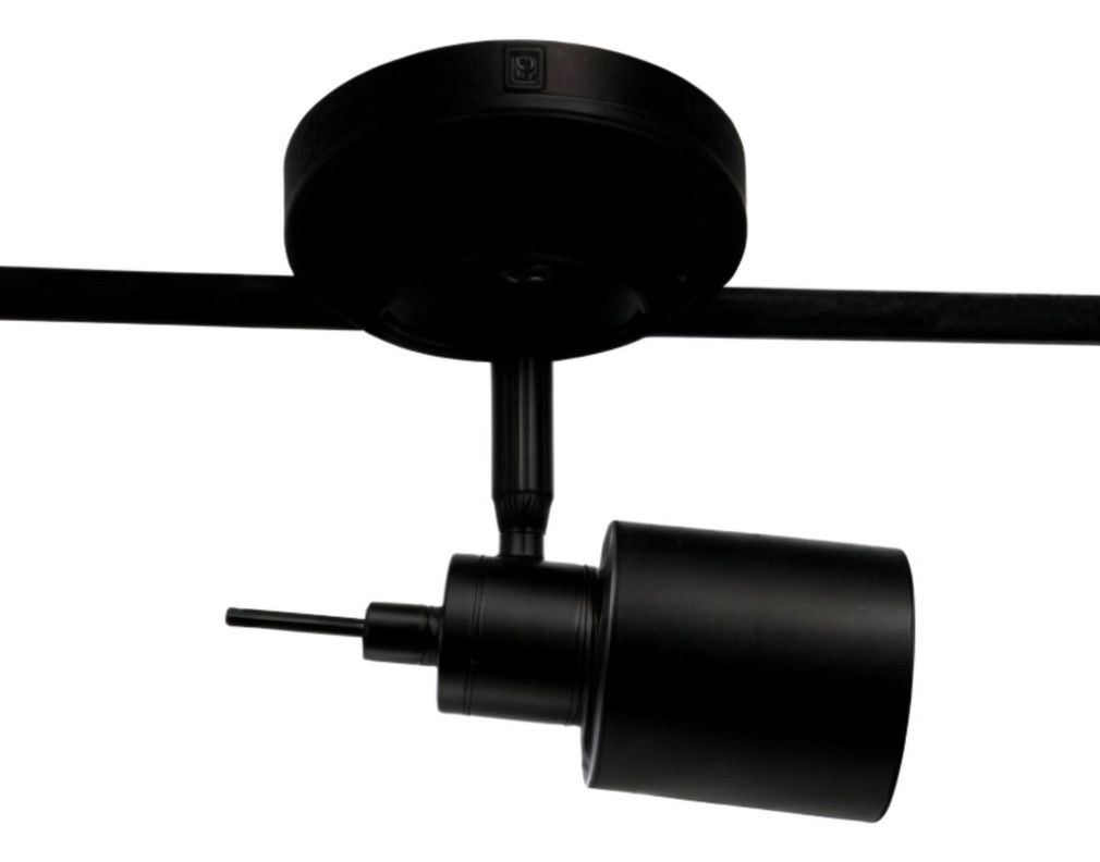 Lámpara LED 3 luces Montaje Pared Techo Negro Ajustable Jhn-1