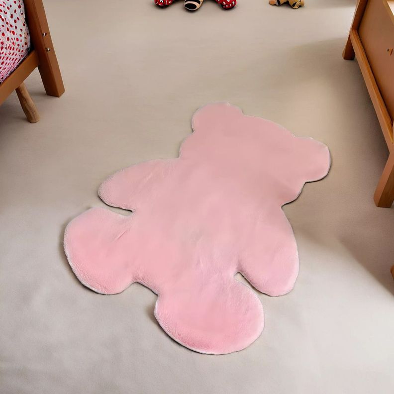 Alfombra Oso Rosa Suave Entrada Dormitorio Decoración Jhn-8