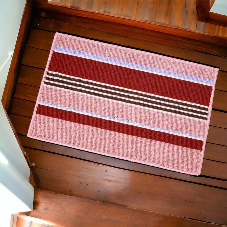 Set de 3 Alfombra Piso Antideslizante Algodón Poliéster Jhn-4