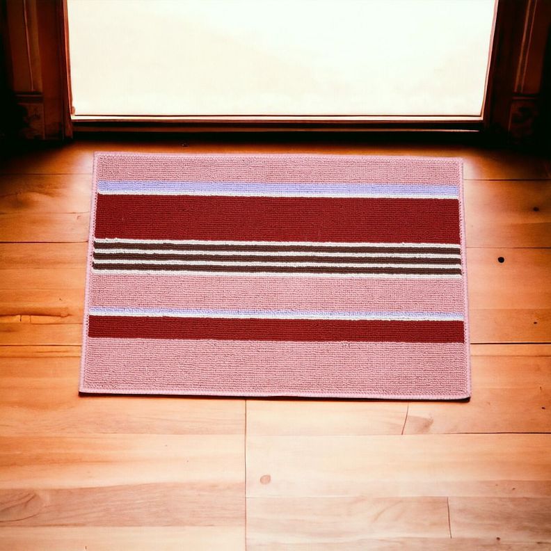 Set de 3 Alfombra Piso Antideslizante Algodón Poliéster Jhn-7