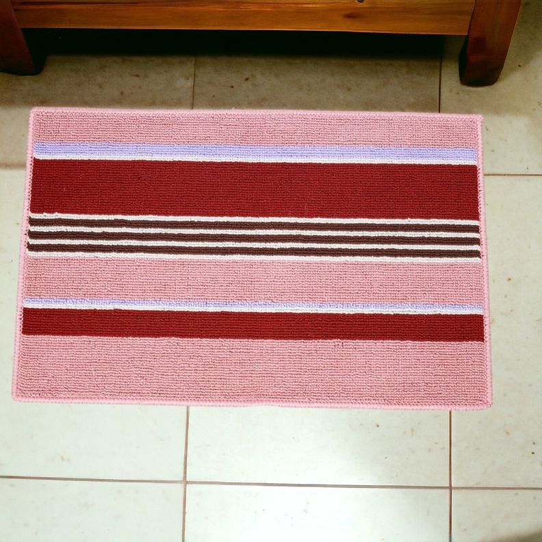 Set de 3 Alfombra Piso Antideslizante Algodón Poliéster Jhn-8