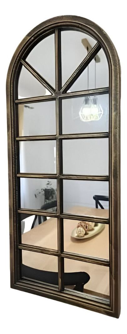 Espejo Pared Decorativo Ventana Catedral Vintage Dorado Jhn-0