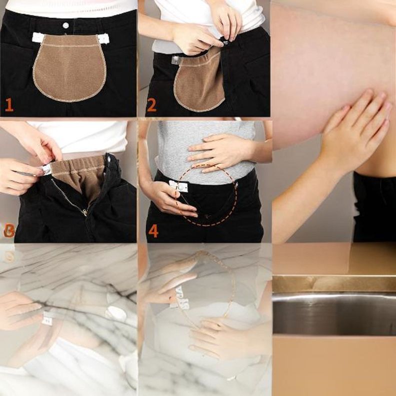 Set de 5 Extensores Pantalón Embarazo Ajustable Maternal Jhn-6