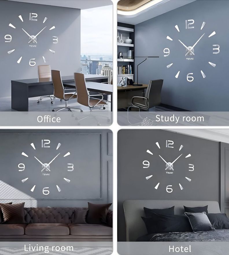 Reloj Pared 3D Acrílico Grande Moderno Decoración Hogar Jhn-5