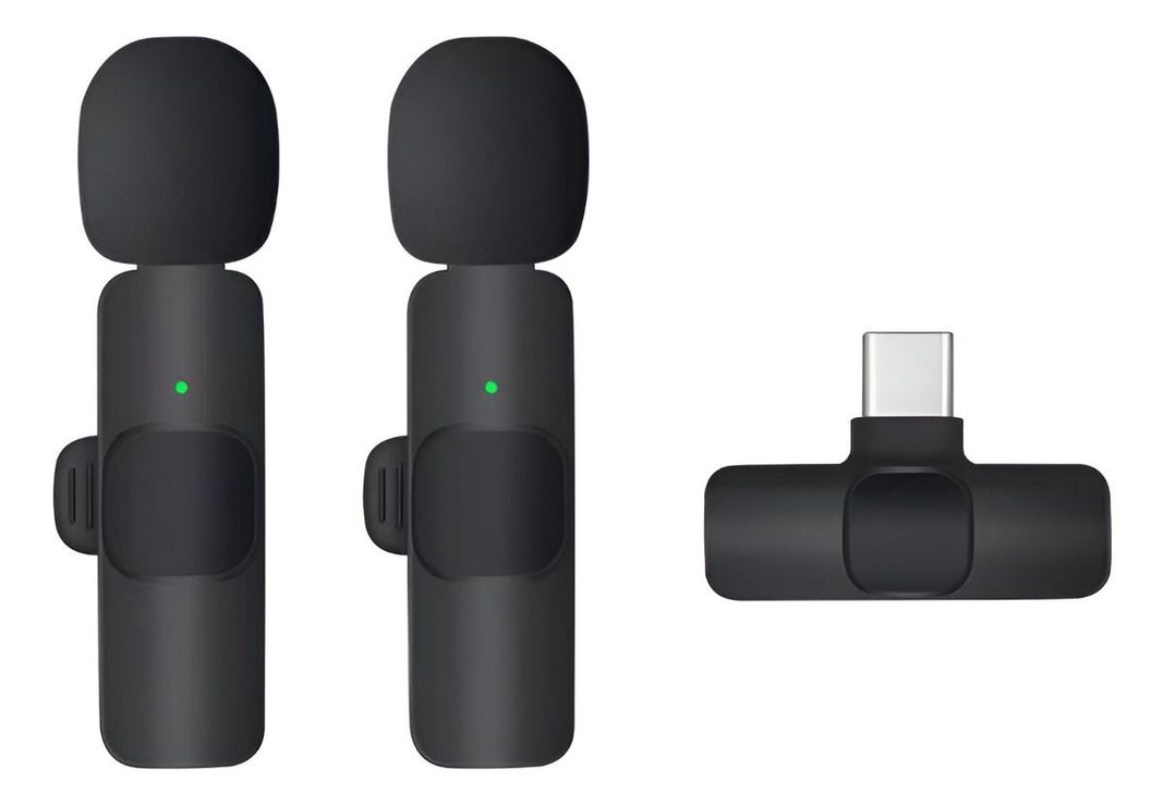 MICRÓFONO INALÁMBRICO Lavalier Clip Tipo C Plug-Play-1
