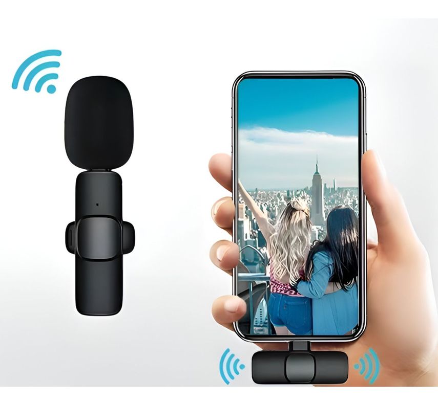 MICRÓFONO INALÁMBRICO Lavalier Clip Tipo C Plug-Play-3