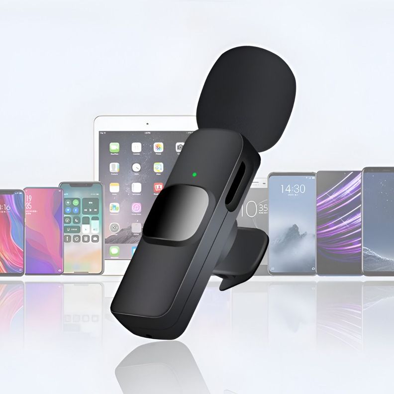 MICRÓFONO INALÁMBRICO Lavalier Clip Tipo C Plug-Play-4