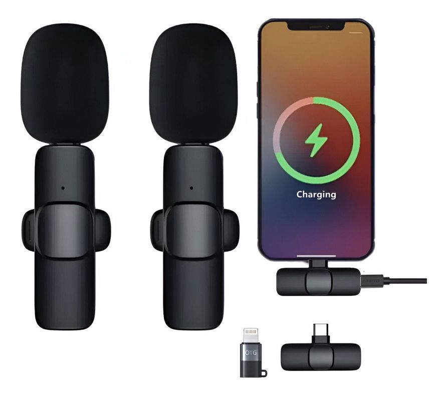 MICRÓFONO INALÁMBRICO Lavalier Clip Tipo C Plug-Play-7