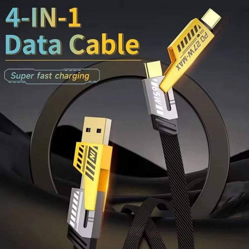 Cable USB 4 en 1 Carga Rapida Tipo C Lightning Datos Lau-5