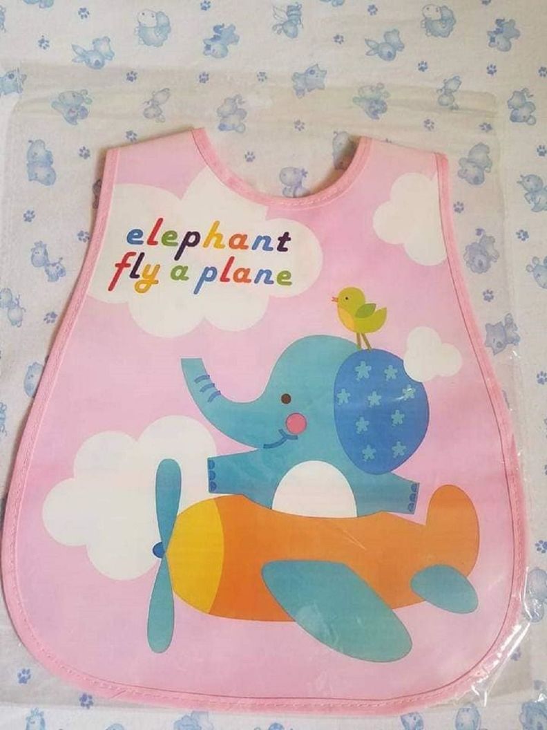 Set de 8 Baberos Plástico Impermeable Bebés Delantal Jhn-3