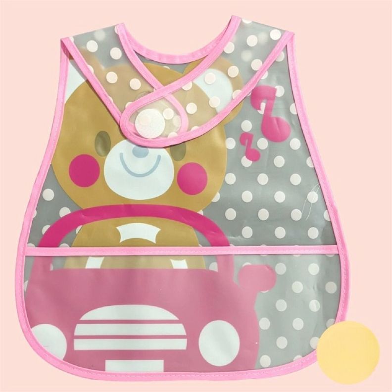 Set de 8 Baberos Plástico Impermeable Bebés Delantal Jhn-6