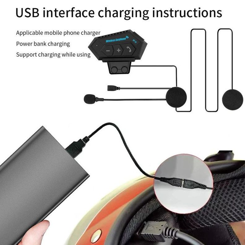 Audifonos Casco Motos Intercomunicadores Bluetooth Lau-6