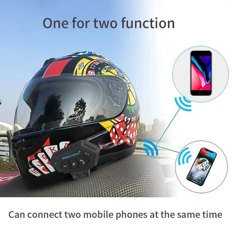 Audifonos Casco Motos Intercomunicadores Bluetooth Lau-7